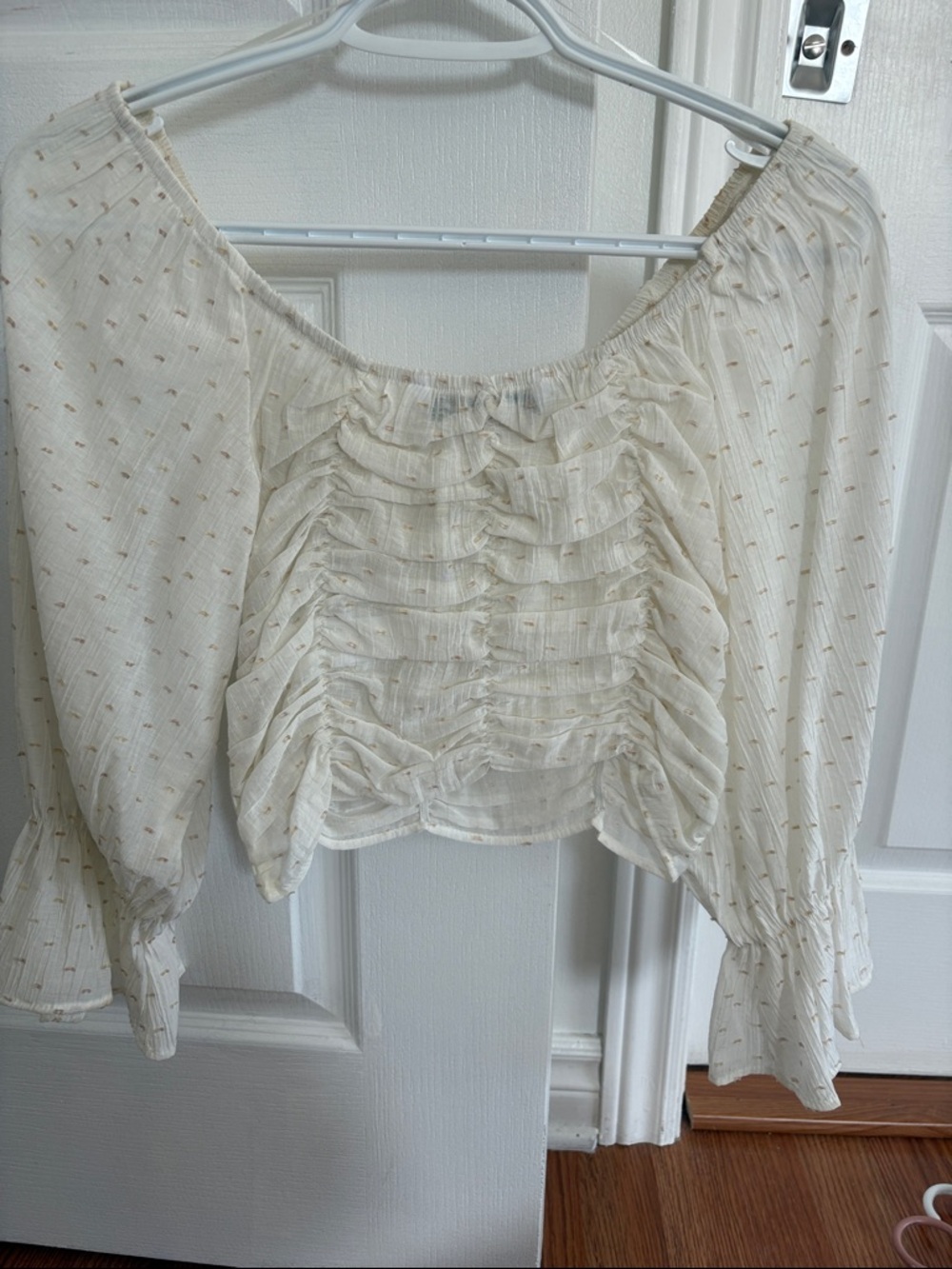 Cream Ruffle Top - Picture 3 of 3